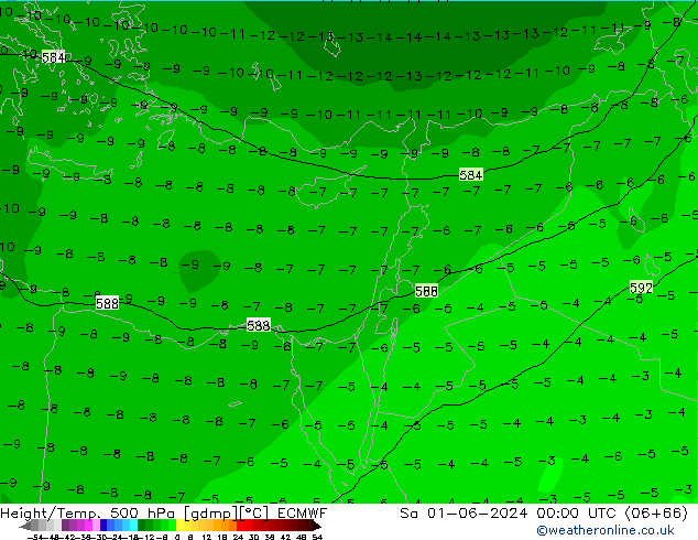 Z500/Regen(+SLP)/Z850 ECMWF za 01.06.2024 00 UTC