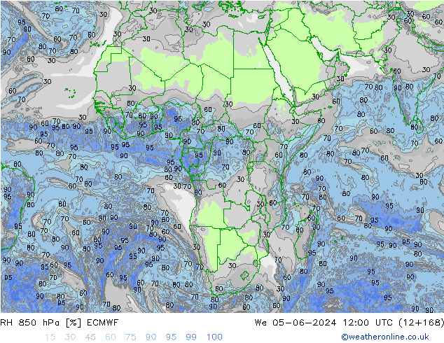 RV 850 hPa ECMWF wo 05.06.2024 12 UTC