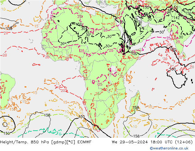 Z500/Rain (+SLP)/Z850 ECMWF  29.05.2024 18 UTC
