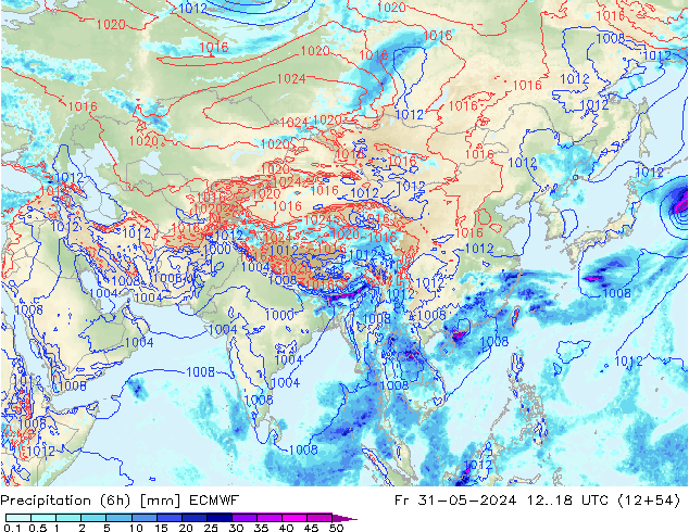 Z500/Regen(+SLP)/Z850 ECMWF vr 31.05.2024 18 UTC