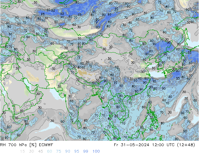 700 hPa Nispi Nem ECMWF Cu 31.05.2024 12 UTC