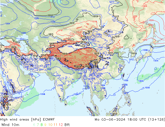 High wind areas ECMWF  03.06.2024 18 UTC