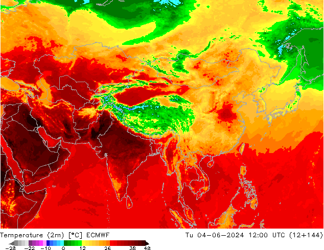 Temperatura (2m) ECMWF mar 04.06.2024 12 UTC