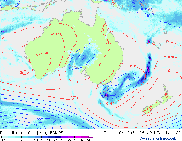 Z500/Regen(+SLP)/Z850 ECMWF di 04.06.2024 00 UTC