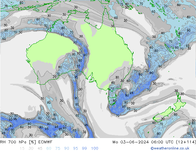 700 hPa Nispi Nem ECMWF Pzt 03.06.2024 06 UTC