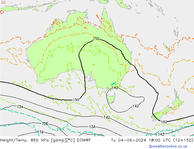 Z500/Rain (+SLP)/Z850 ECMWF Tu 04.06.2024 18 UTC