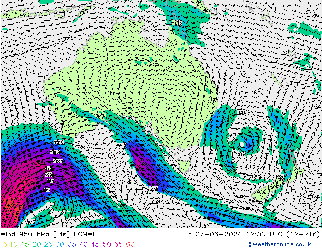 Wind 950 hPa ECMWF vr 07.06.2024 12 UTC