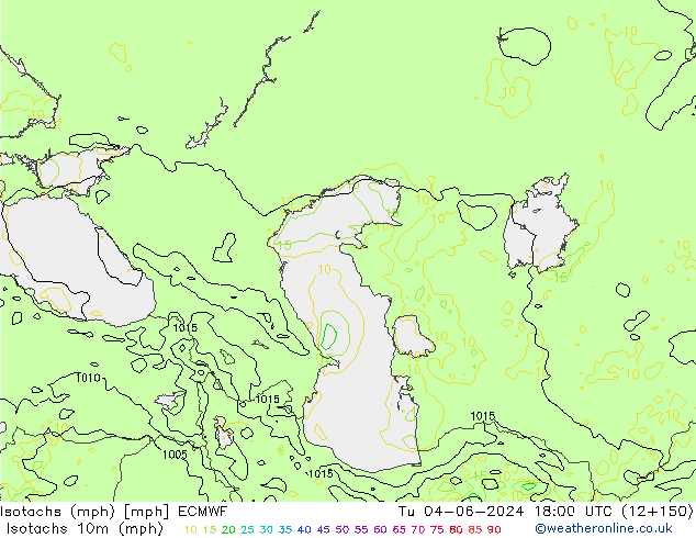 Isotachs (mph) ECMWF Tu 04.06.2024 18 UTC