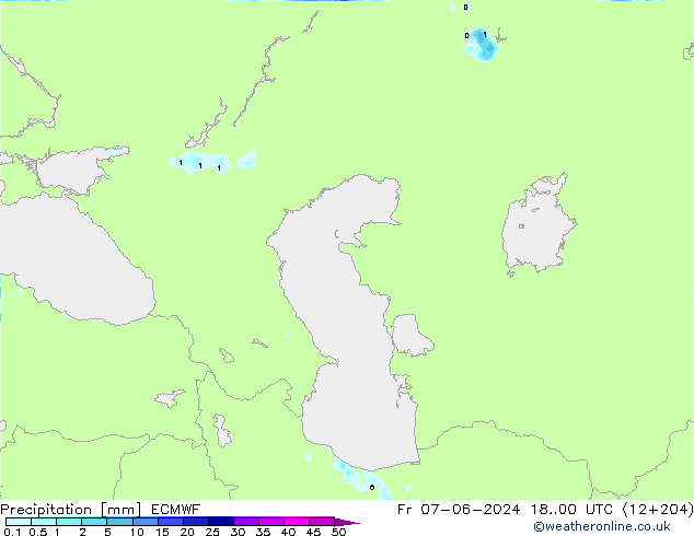 Neerslag ECMWF vr 07.06.2024 00 UTC