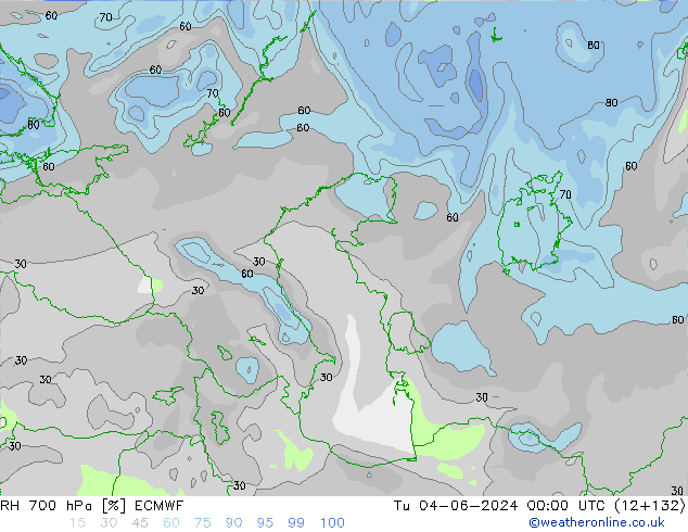 Humedad rel. 700hPa ECMWF mar 04.06.2024 00 UTC