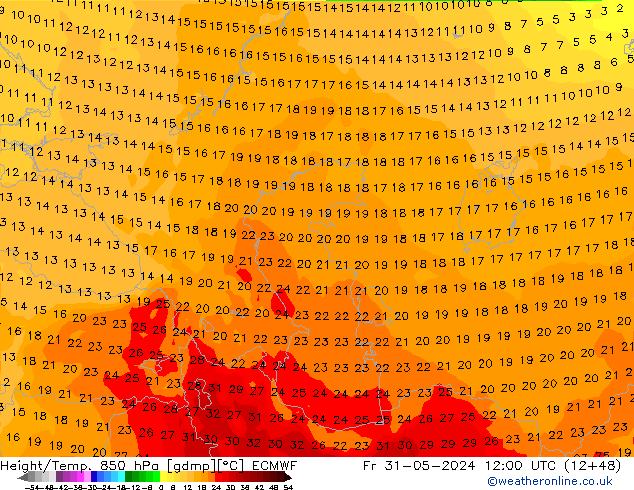 Z500/Rain (+SLP)/Z850 ECMWF Sex 31.05.2024 12 UTC