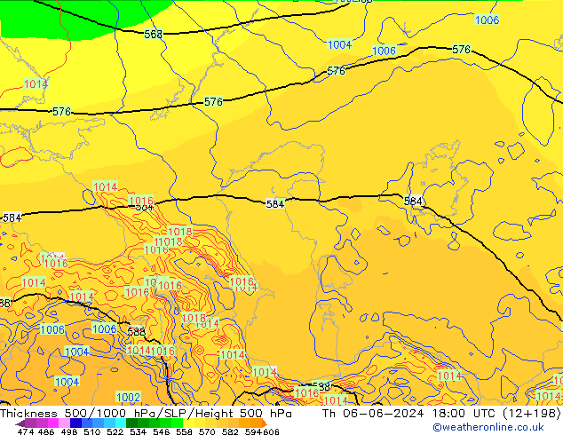 Thck 500-1000гПа ECMWF чт 06.06.2024 18 UTC