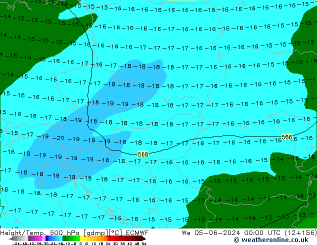 Z500/Rain (+SLP)/Z850 ECMWF We 05.06.2024 00 UTC