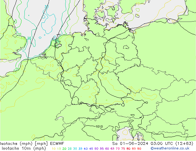 Isotachs (mph) ECMWF sab 01.06.2024 03 UTC