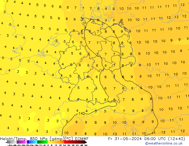 Z500/Rain (+SLP)/Z850 ECMWF pt. 31.05.2024 06 UTC