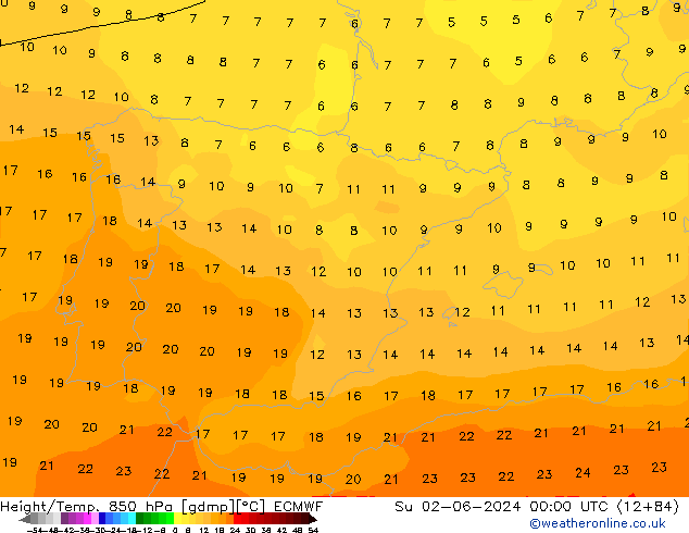 Z500/Regen(+SLP)/Z850 ECMWF zo 02.06.2024 00 UTC