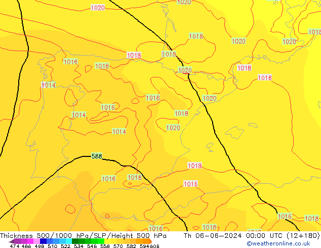 Thck 500-1000hPa ECMWF Th 06.06.2024 00 UTC