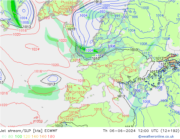 Courant-jet ECMWF jeu 06.06.2024 12 UTC