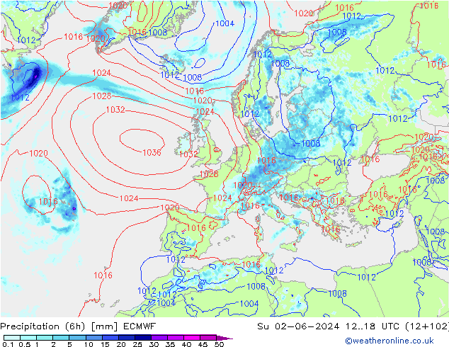 Z500/Rain (+SLP)/Z850 ECMWF  02.06.2024 18 UTC