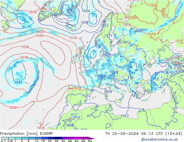 Yağış ECMWF Per 30.05.2024 12 UTC