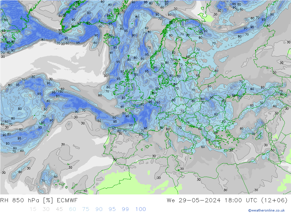 RV 850 hPa ECMWF wo 29.05.2024 18 UTC