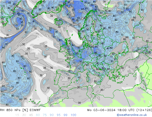 RH 850 hPa ECMWF Mo 03.06.2024 18 UTC