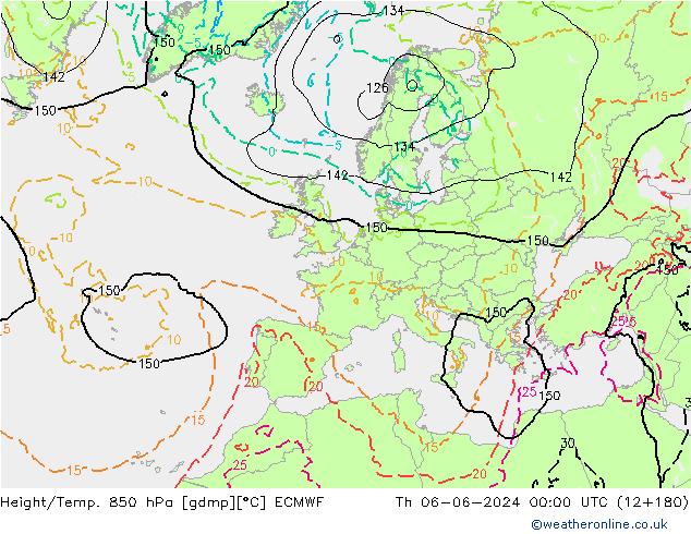 Z500/Rain (+SLP)/Z850 ECMWF  06.06.2024 00 UTC