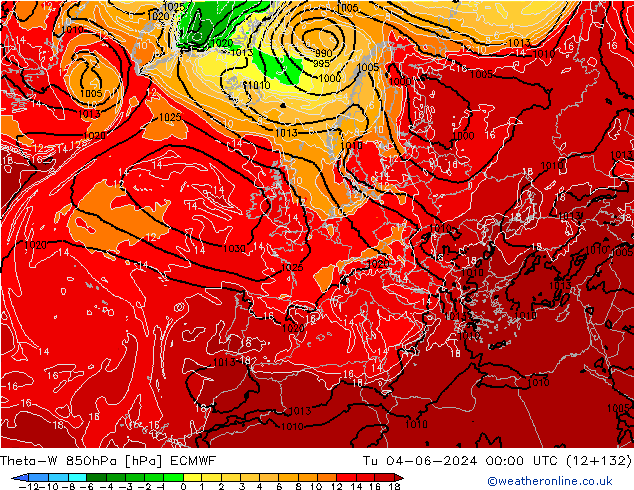 Theta-W 850hPa ECMWF  04.06.2024 00 UTC