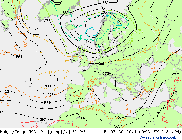 Z500/Rain (+SLP)/Z850 ECMWF pt. 07.06.2024 00 UTC
