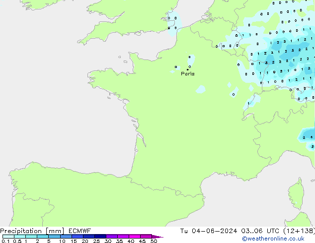 Niederschlag ECMWF Di 04.06.2024 06 UTC