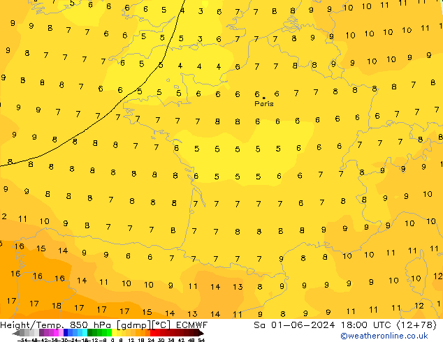 Z500/Rain (+SLP)/Z850 ECMWF So 01.06.2024 18 UTC