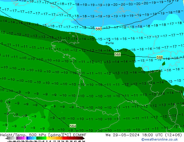 Z500/Rain (+SLP)/Z850 ECMWF Mi 29.05.2024 18 UTC