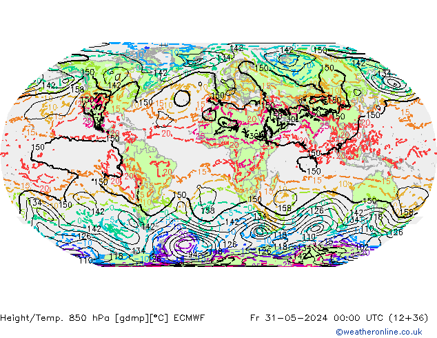 Z500/Rain (+SLP)/Z850 ECMWF vie 31.05.2024 00 UTC