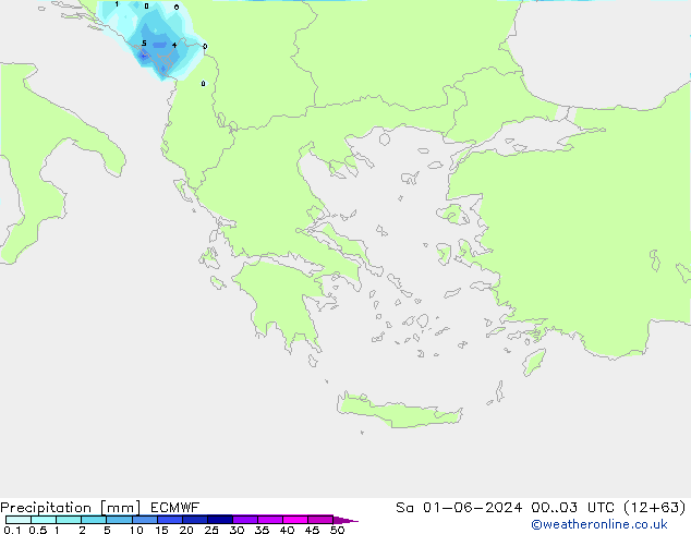 Precipitation ECMWF Sa 01.06.2024 03 UTC