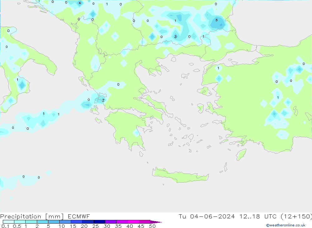 Precipitation ECMWF Tu 04.06.2024 18 UTC