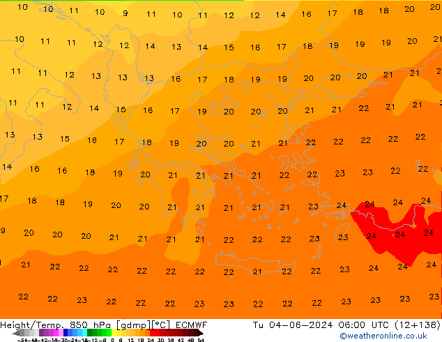 Z500/Rain (+SLP)/Z850 ECMWF Tu 04.06.2024 06 UTC