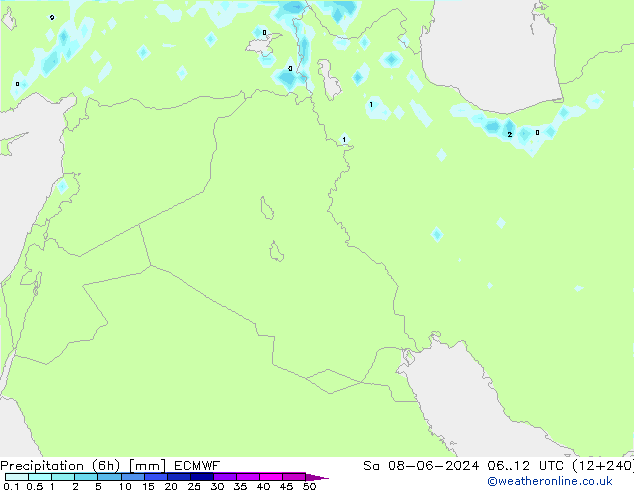 Z500/Yağmur (+YB)/Z850 ECMWF Cts 08.06.2024 12 UTC