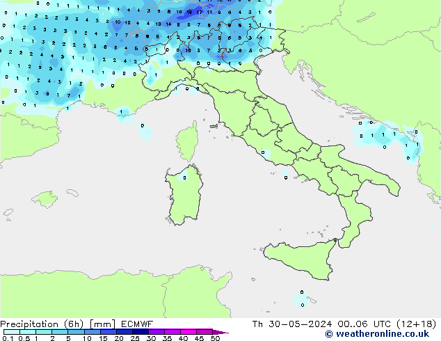 Z500/Regen(+SLP)/Z850 ECMWF do 30.05.2024 06 UTC