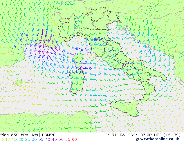 Wind 850 hPa ECMWF vr 31.05.2024 03 UTC