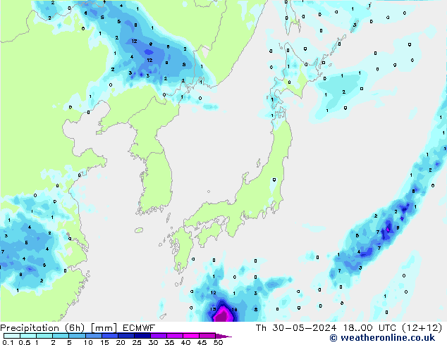 Z500/Rain (+SLP)/Z850 ECMWF Th 30.05.2024 00 UTC