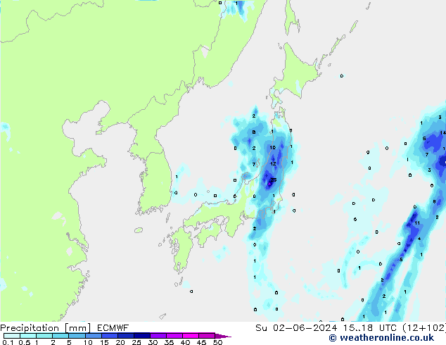 precipitação ECMWF Dom 02.06.2024 18 UTC