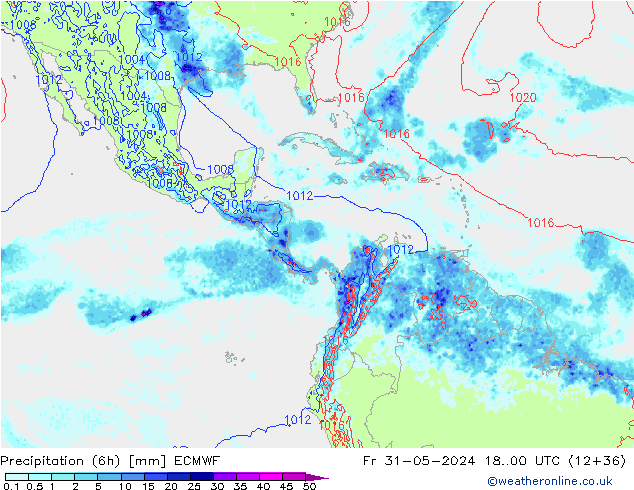 Z500/Regen(+SLP)/Z850 ECMWF vr 31.05.2024 00 UTC