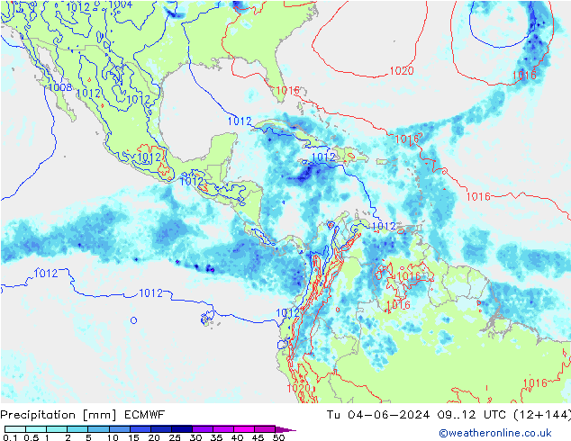 Neerslag ECMWF di 04.06.2024 12 UTC