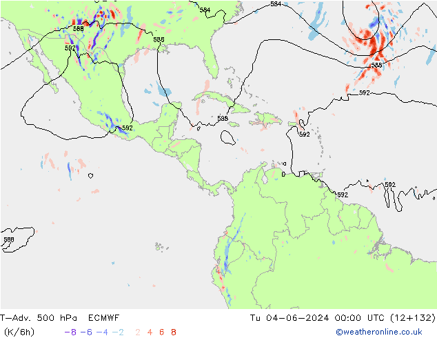 T-Adv. 500 hPa ECMWF mar 04.06.2024 00 UTC