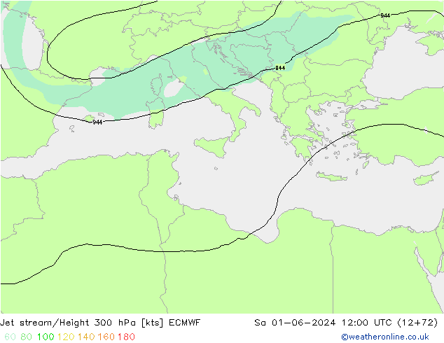 Courant-jet ECMWF sam 01.06.2024 12 UTC