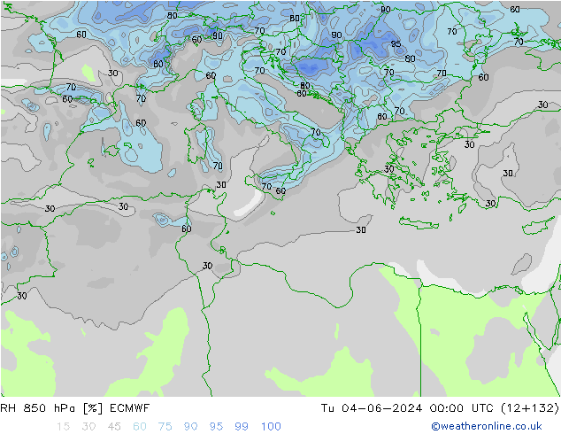 850 hPa Nispi Nem ECMWF Sa 04.06.2024 00 UTC