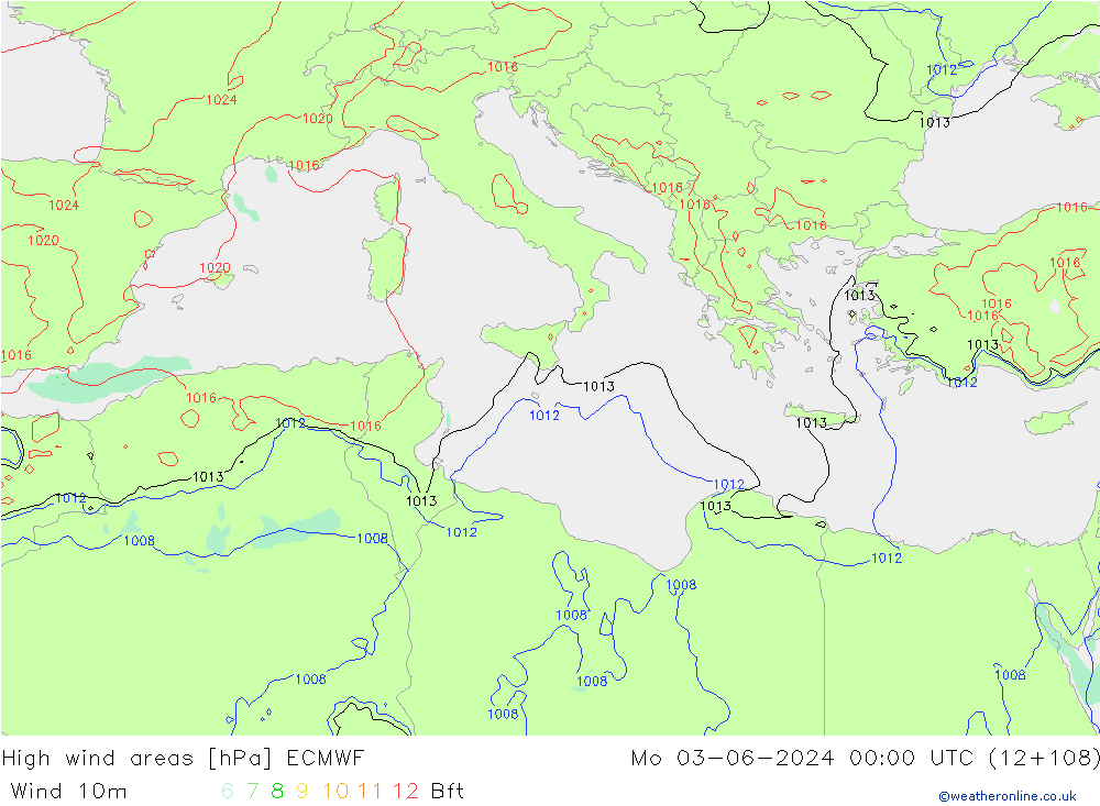 Windvelden ECMWF ma 03.06.2024 00 UTC