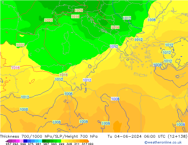 Thck 700-1000 hPa ECMWF  04.06.2024 06 UTC