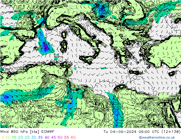 Vent 850 hPa ECMWF mar 04.06.2024 06 UTC