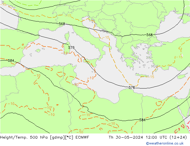 Z500/Regen(+SLP)/Z850 ECMWF do 30.05.2024 12 UTC